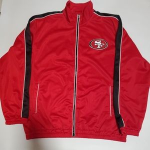 San Francisco 49ers Men's Full Zip Jacket NFL Red Size Large